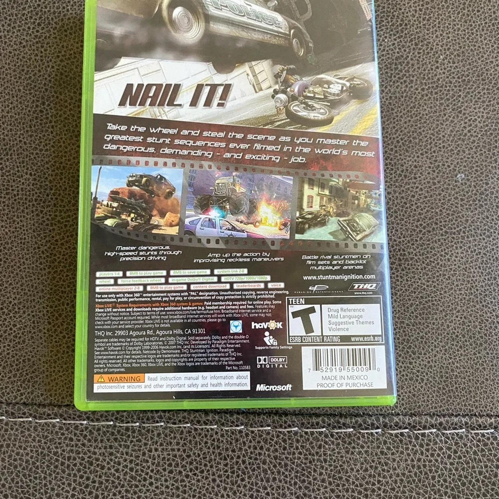 Stuntman: Ignition (Microsoft Xbox 360, 2007)
